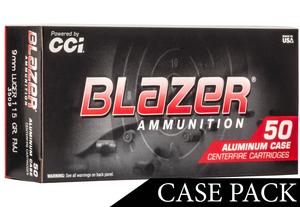 BLAZER 9MM 115GR. FMJ 1000RD CASE