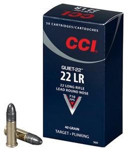 CCI Quiet-22 22LR 40gr. Lead Round Nose 50 round box