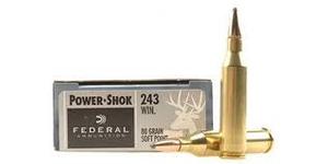 Federal Premium Power-Shok 243 Win. Soft Point 80GR 20Rds