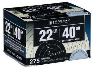 Federal Range & Field 22 LR. Lead Round Nose 40Gr 275Rds