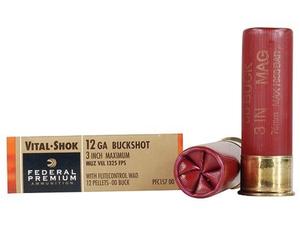 Federal Premium Vital-Shok 12Ga 3 12 Pellet 00 Buck FliteControl 5Rds