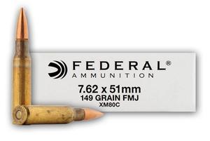 Federal 7.62x51 149Gr FMJ Ball 20Rds