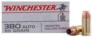 Winchester USA 380 ACP 95GR JHP 50 Rds