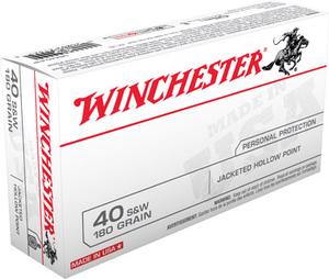 Winchester USA 40 S&W 180GR JHP 50 Rds
