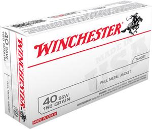 Winchester USA 40 S&W 165GR FMJ 50 Rds