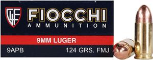 Fiocchi 9mm 124GR FMJ 50 Rds