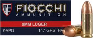 Fiocchi 9mm 147GR FMJ 50 Rds