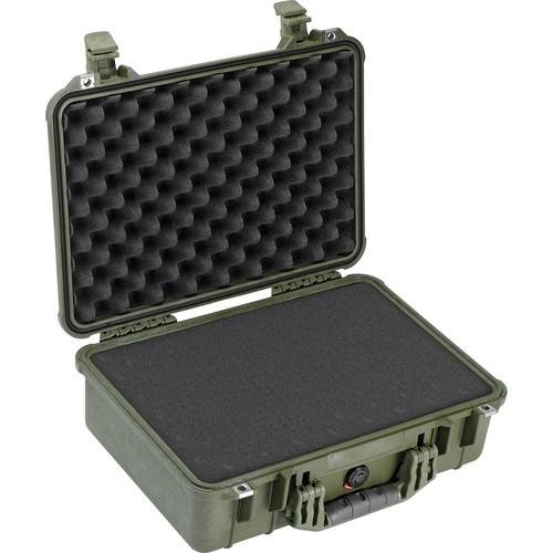 Pelican 1500 Case with Foam (Olive Drab Green) 1500-000-130