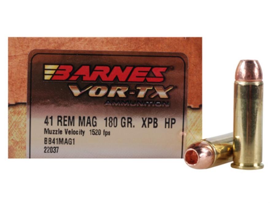 Barnes Vor Tx Ammunition 41 Remington Magnum 180 Grain Xpb Hollow