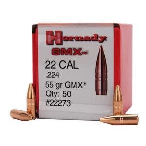 Hornady 22 Cal .224 55 gr GMX Bullets 50ct
