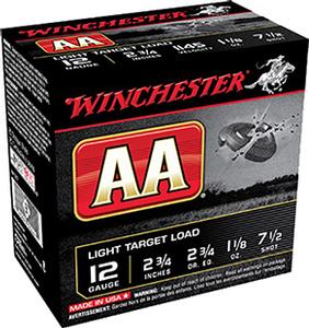 Winchester AA 12Ga 2-3/4 1-1/8oz #7.5 Shot 25 Rds