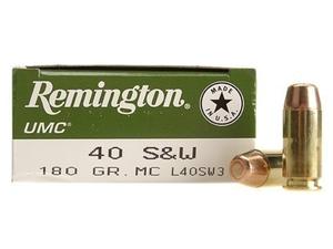  Remington UMC Ammunition 40 S&W 180 Grain FMJ 50RDS
