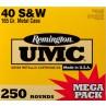 UMC 40SW 165GR. FMJ 250RD BOX