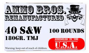 RELOADS 40SW 180GR TMJ 100/BX