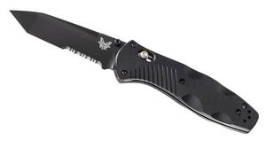 583 BARRAGE ASSISTED FOLDING KNIFE 3.6IN 154CM SERRATED BLACK