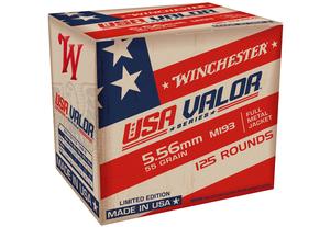 USA VALOR 5.56MM M193 55GR. FMJ - 125RD BOX