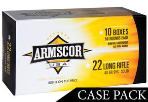 STANDARD VELOCITY 22LR 40GR. SOLID POINT 5000RD CASE