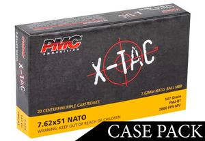 X-TAC 7.62X51MM NATO 147GR FMJBT 500RD CASE