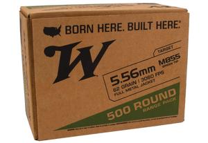 USA M855 5.56X45 62GR. GREEN TIP FMJ 500RD BOX