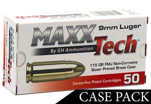 MAXXTECH 9MM LUGER 124 GR FMJ 1000RDS